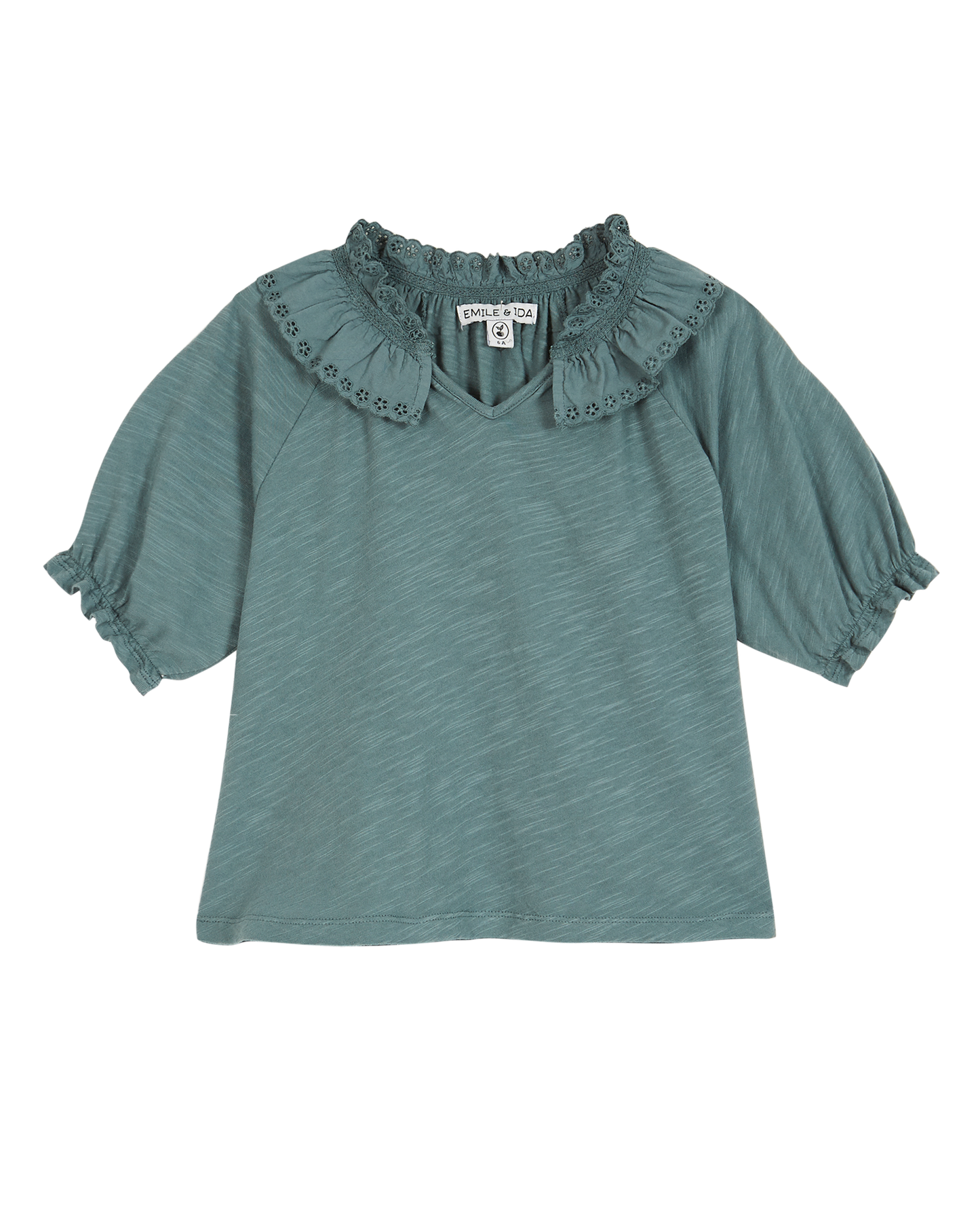 Blouse coton bio épinard