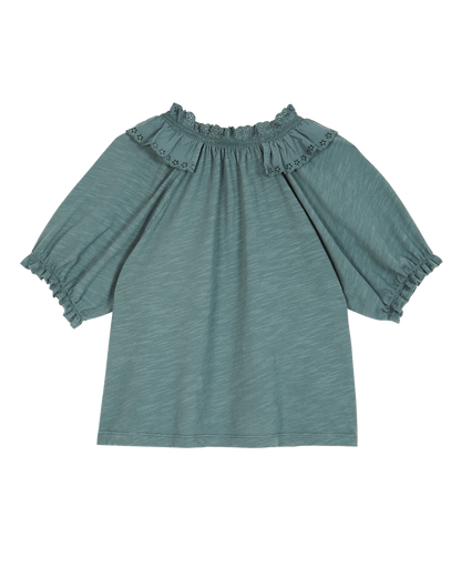 Blouse coton bio épinard