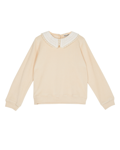 Sweatshirt en éponge bio écru