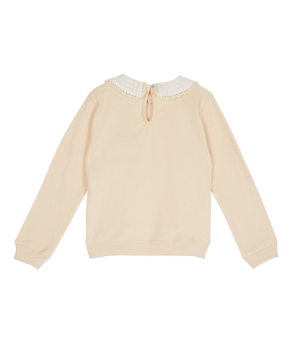 Sweatshirt en éponge bio écru