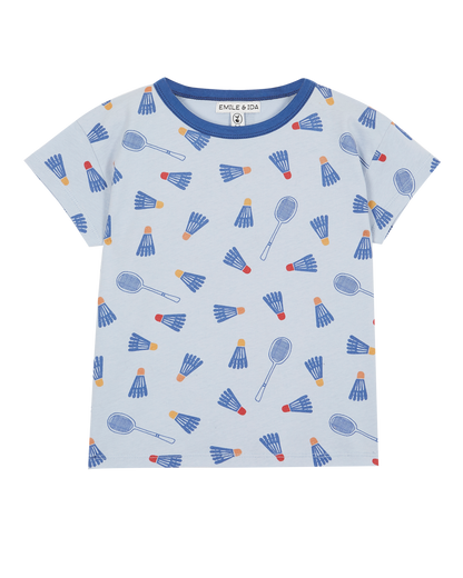 Tee-shirt coton bio badminton brume