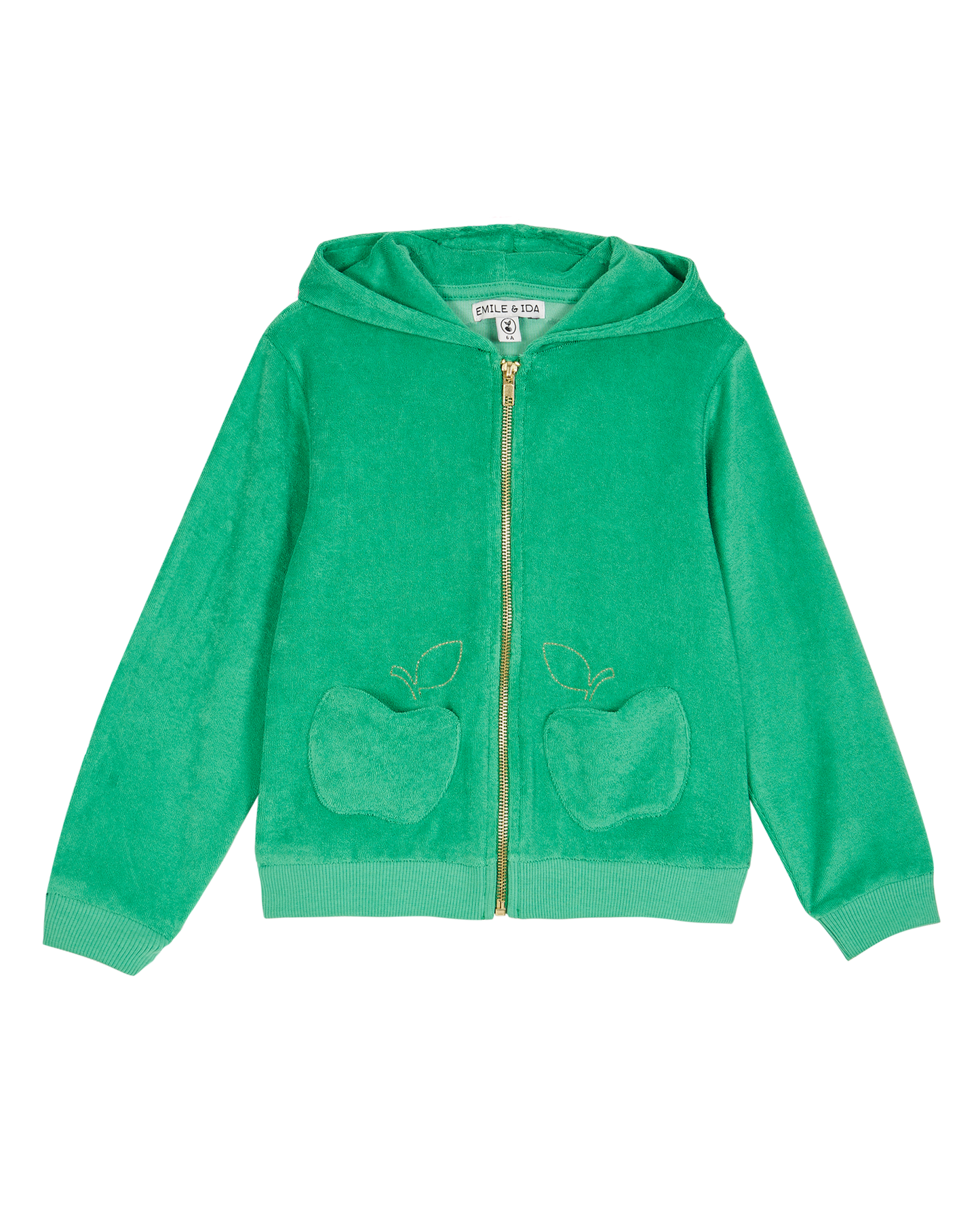Sweatshirt zippé à capuche éponge garden