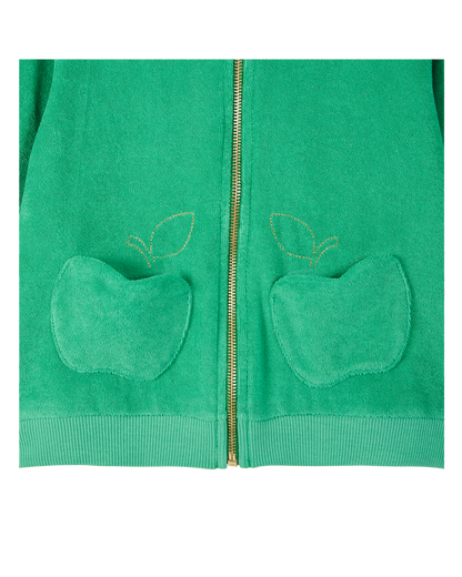 Sweatshirt zippé à capuche éponge garden