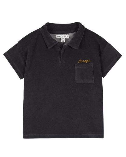 Polo enfant éponge bitume