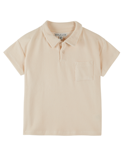 Polo enfant éponge écru
