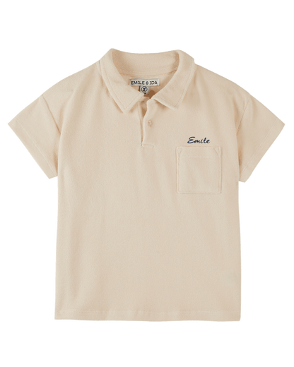 Polo enfant éponge écru
