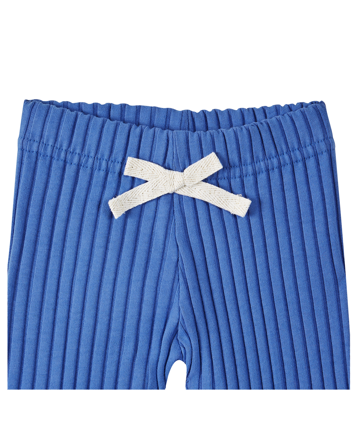 Legging coton côtelé céleste
