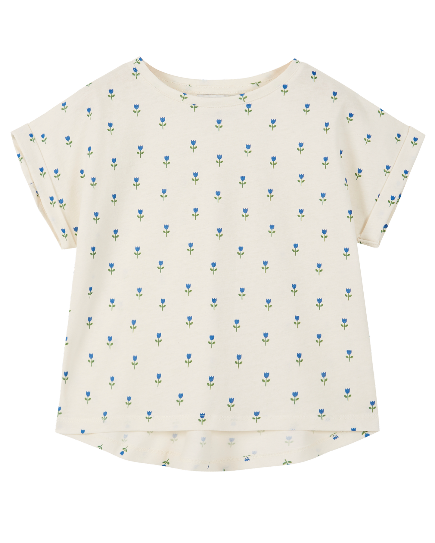 Tee-shirt coton bio tulipe écru