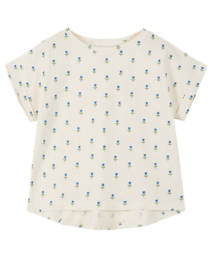 Tee-shirt coton bio tulipe écru