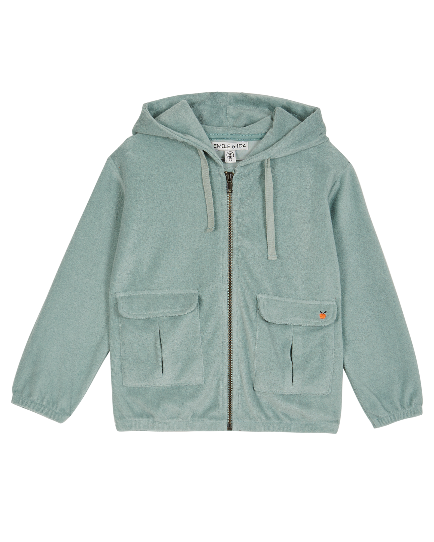 Sweatshirt zippé à capuche éponge atlantique