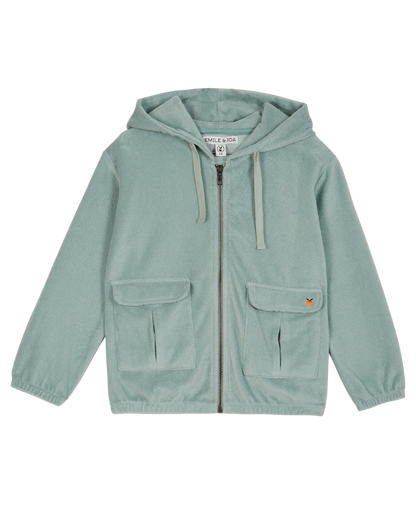 Sweatshirt zippé à capuche éponge atlantique