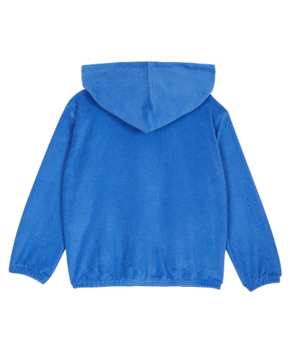 Sweatshirt zippé à capuche éponge céleste