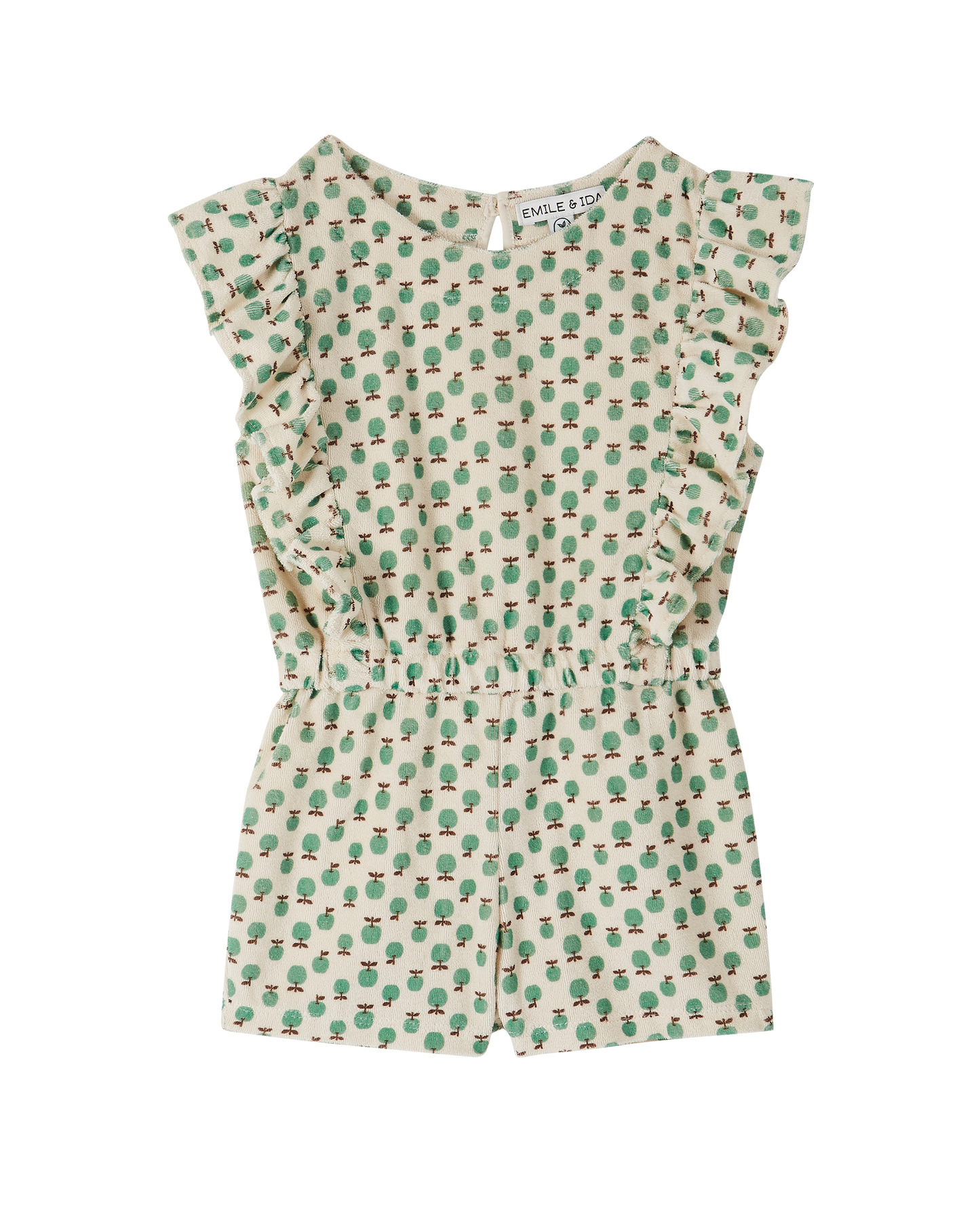 Combishort éponge écru granny vert