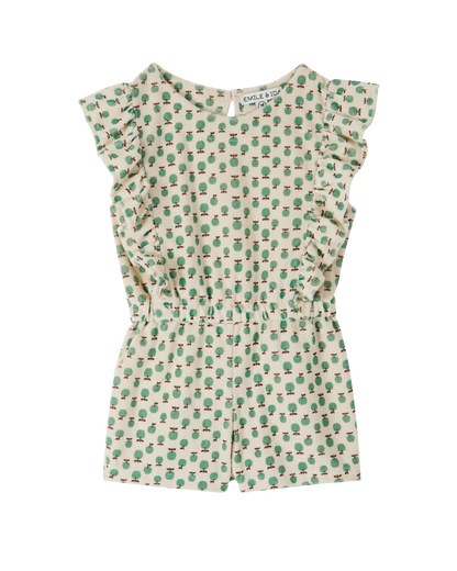Combishort éponge écru granny vert