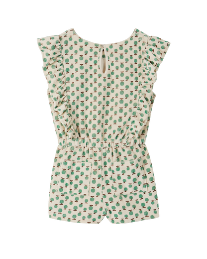Combishort éponge écru granny vert