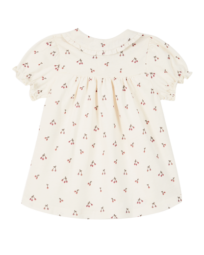 Robe coton bio écru griotte violet