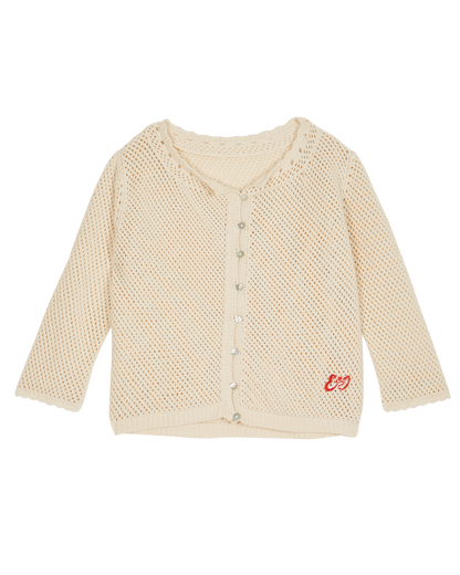 Cardigan coton bio écru