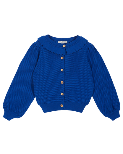 Cardigan coton bio céleste