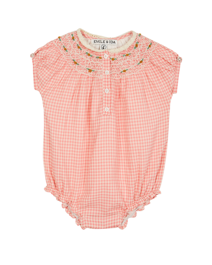 Combicourt coton vichy rose