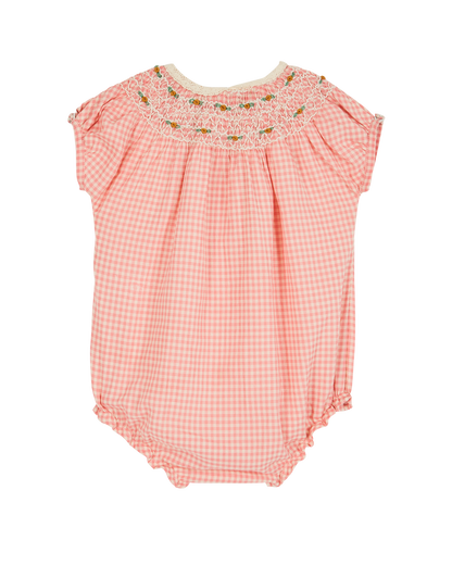 Combicourt coton vichy rose