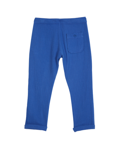 Pantalon gaze de coton céleste