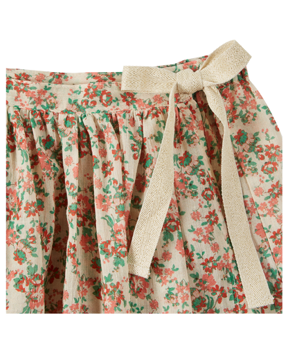 Jupe portefeuille coton rosae
