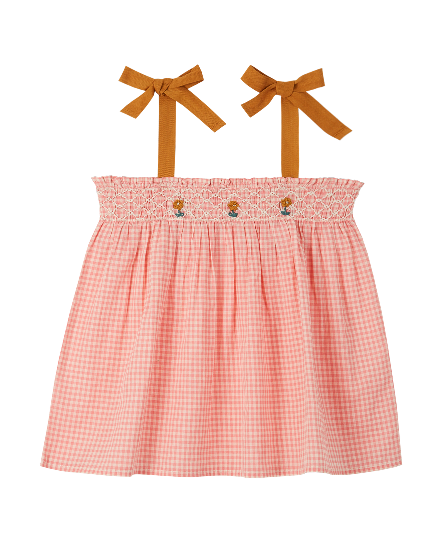Top coton vichy rose