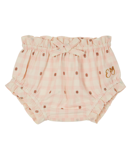 Bloomer coton carreau fleur rose