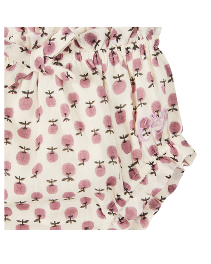 Bloomer coton écru granny violet