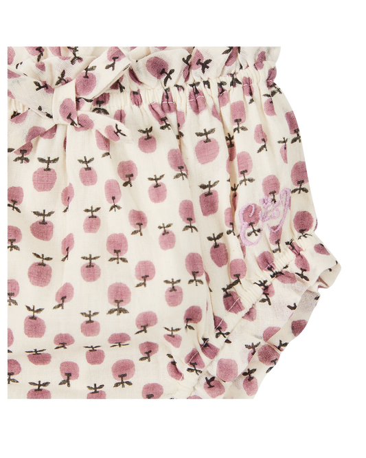 Bloomer coton écru granny violet