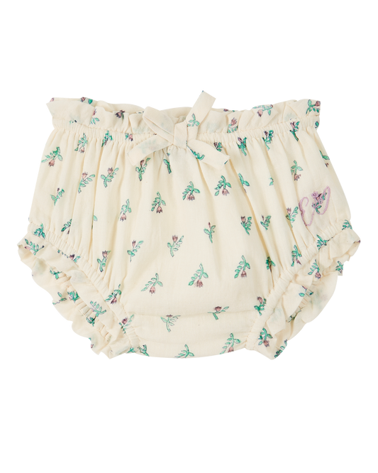 Bloomer coton écru jonquille violet