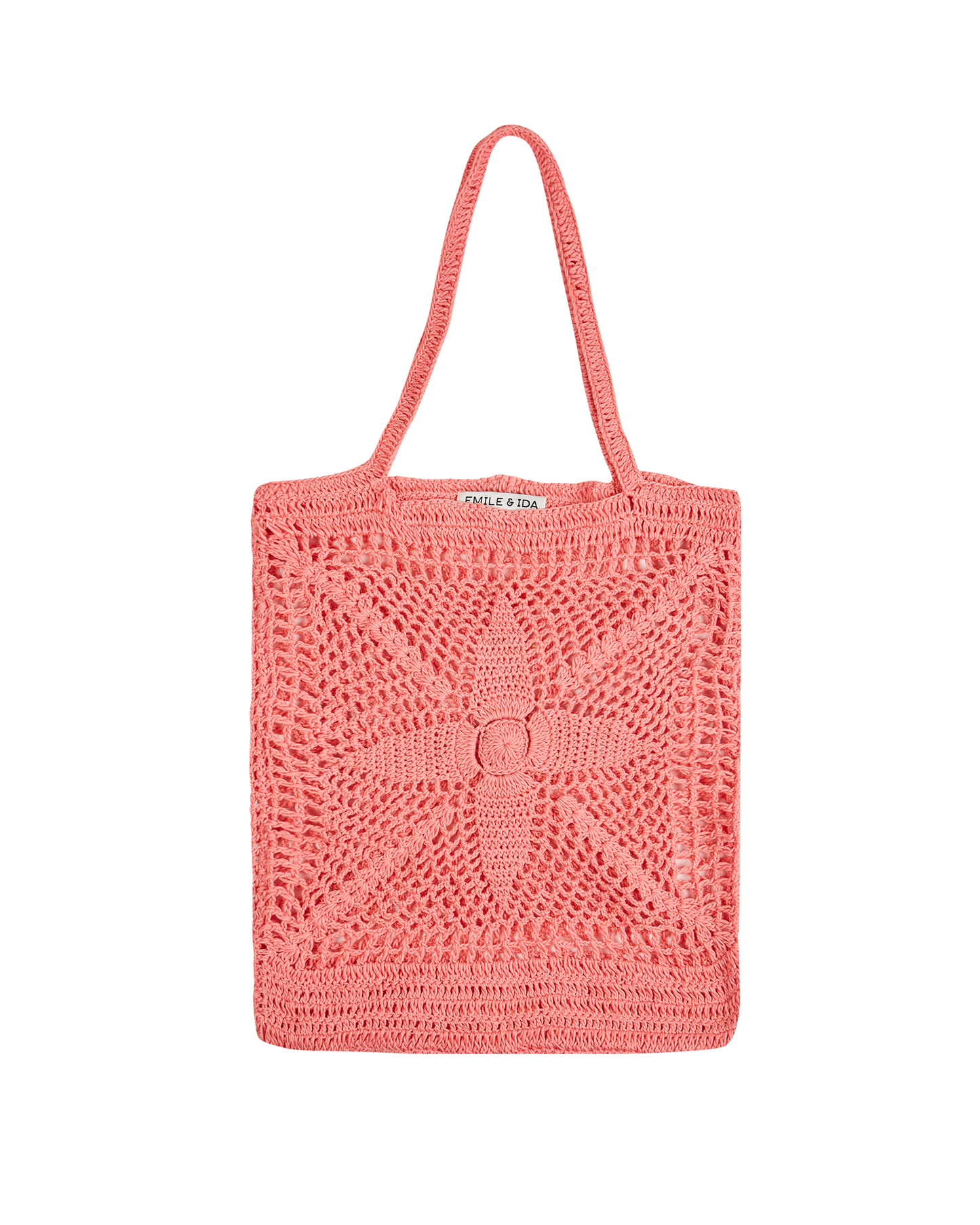 Sac filet en coton rose