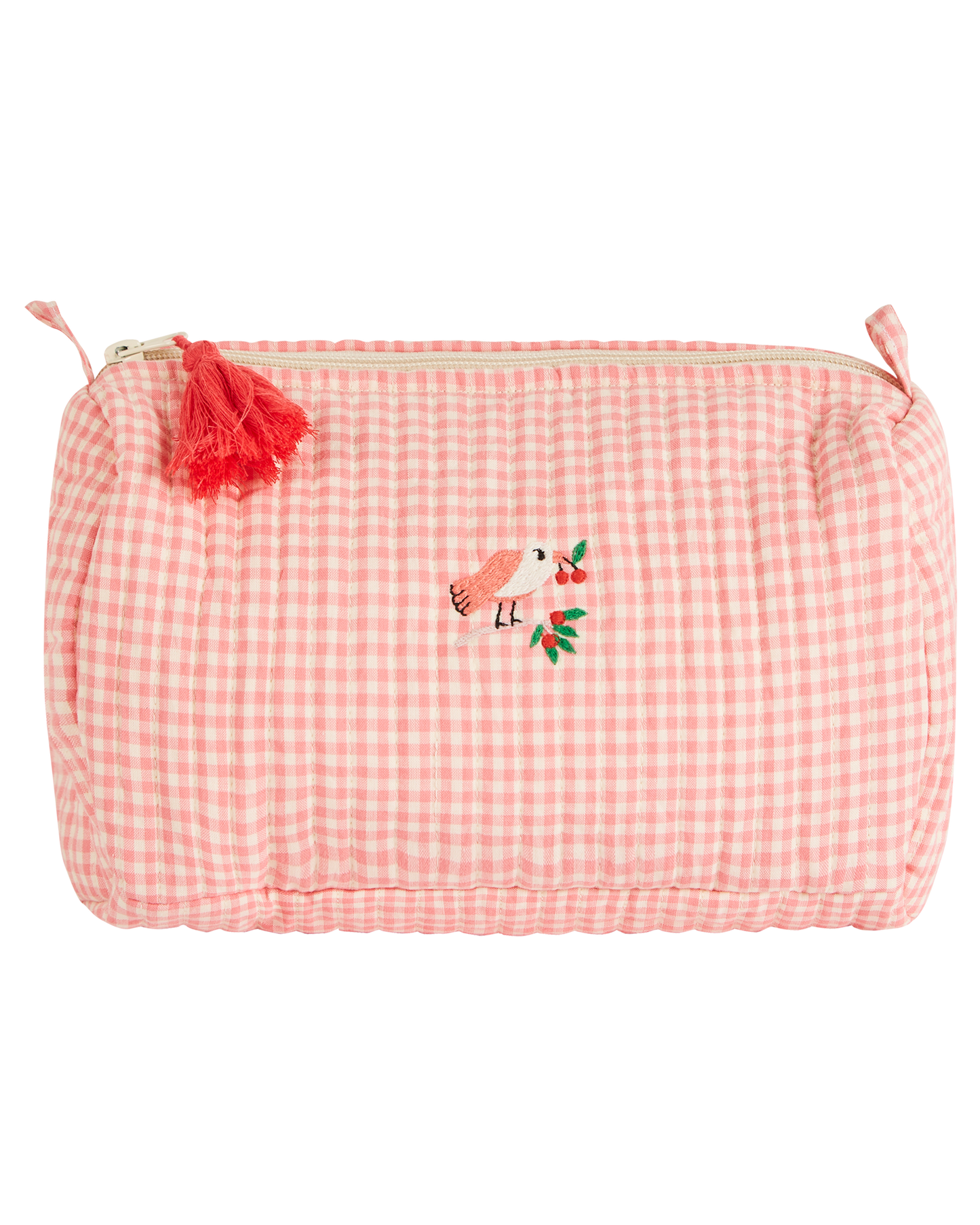 Trousse de toilette vichy rose