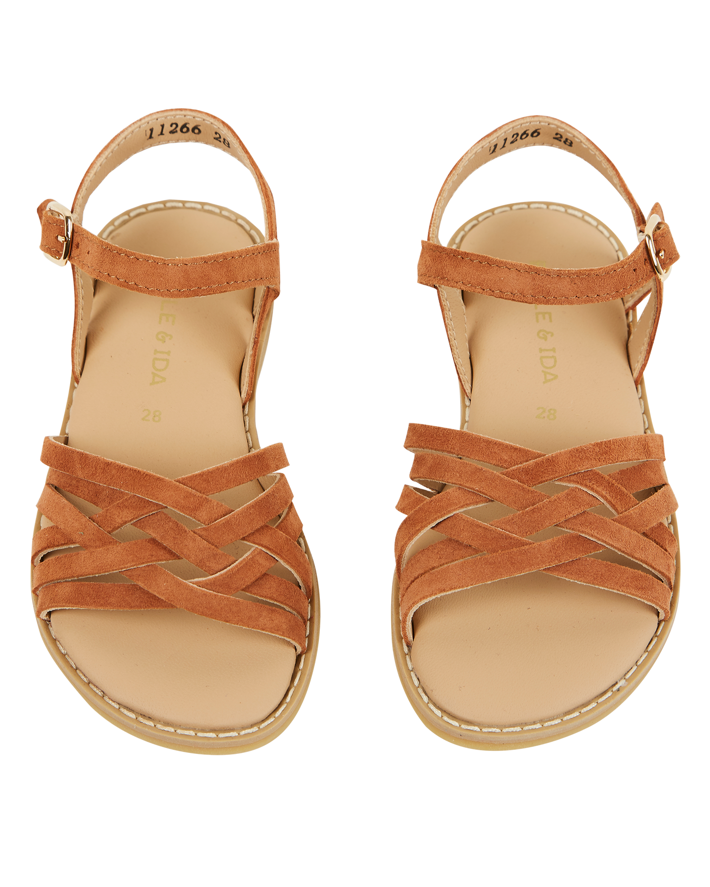 Sandales tresse caramel