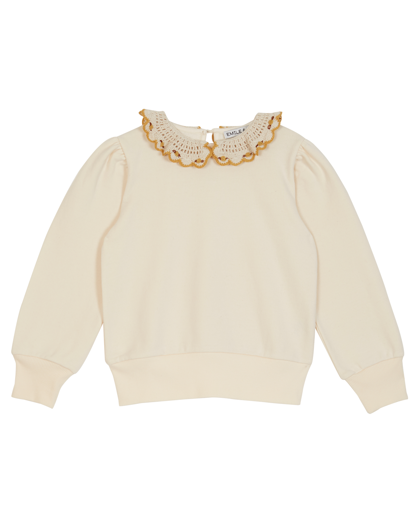 Sweat collerette coton écru