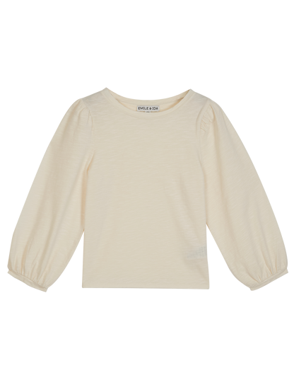 T-shirt fille coton bio écru