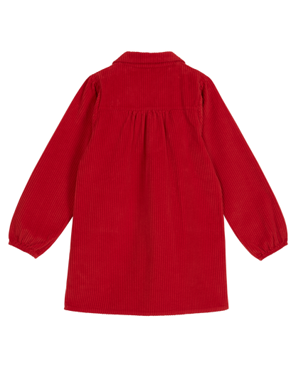 Robe velours rouge