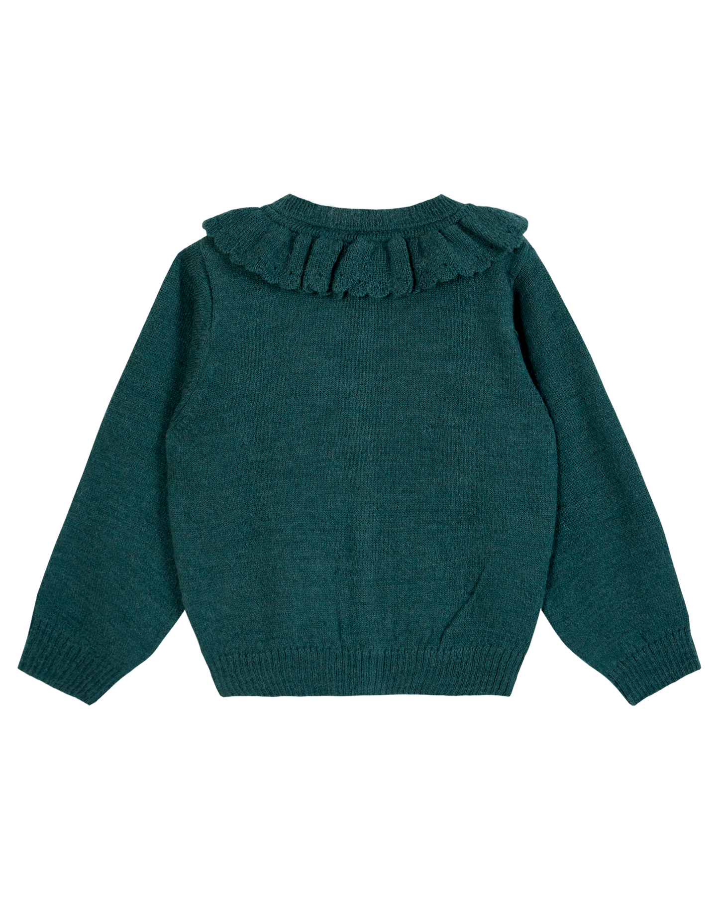 Cardigan volanté sapin