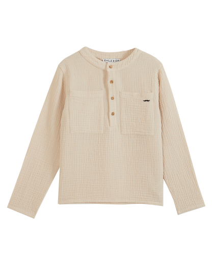 Kurta gaze de coton écru