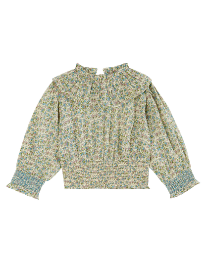 Blouse velours mini fleurs