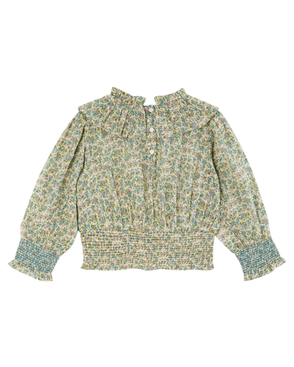 Blouse velours mini fleurs