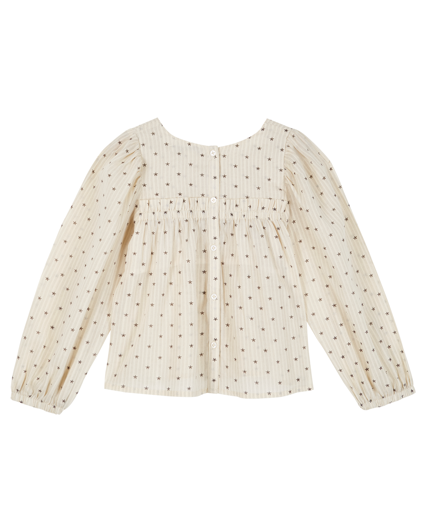 Blouse broderie étoile écru