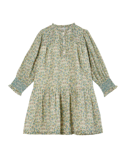 Robe velours mini fleurs