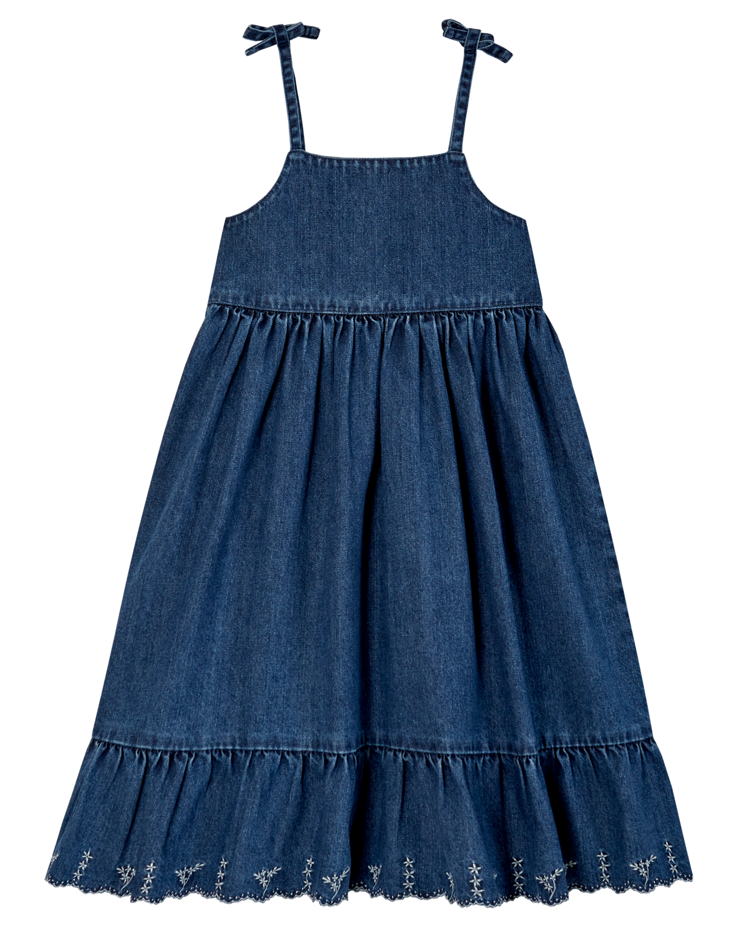 Robe à bretelles denim bleu