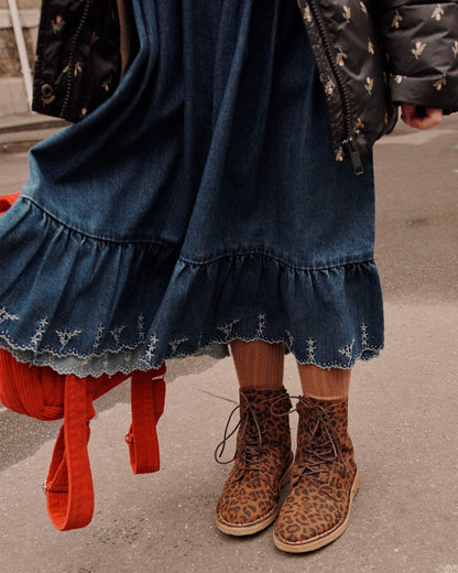 Robe à bretelles denim bleu