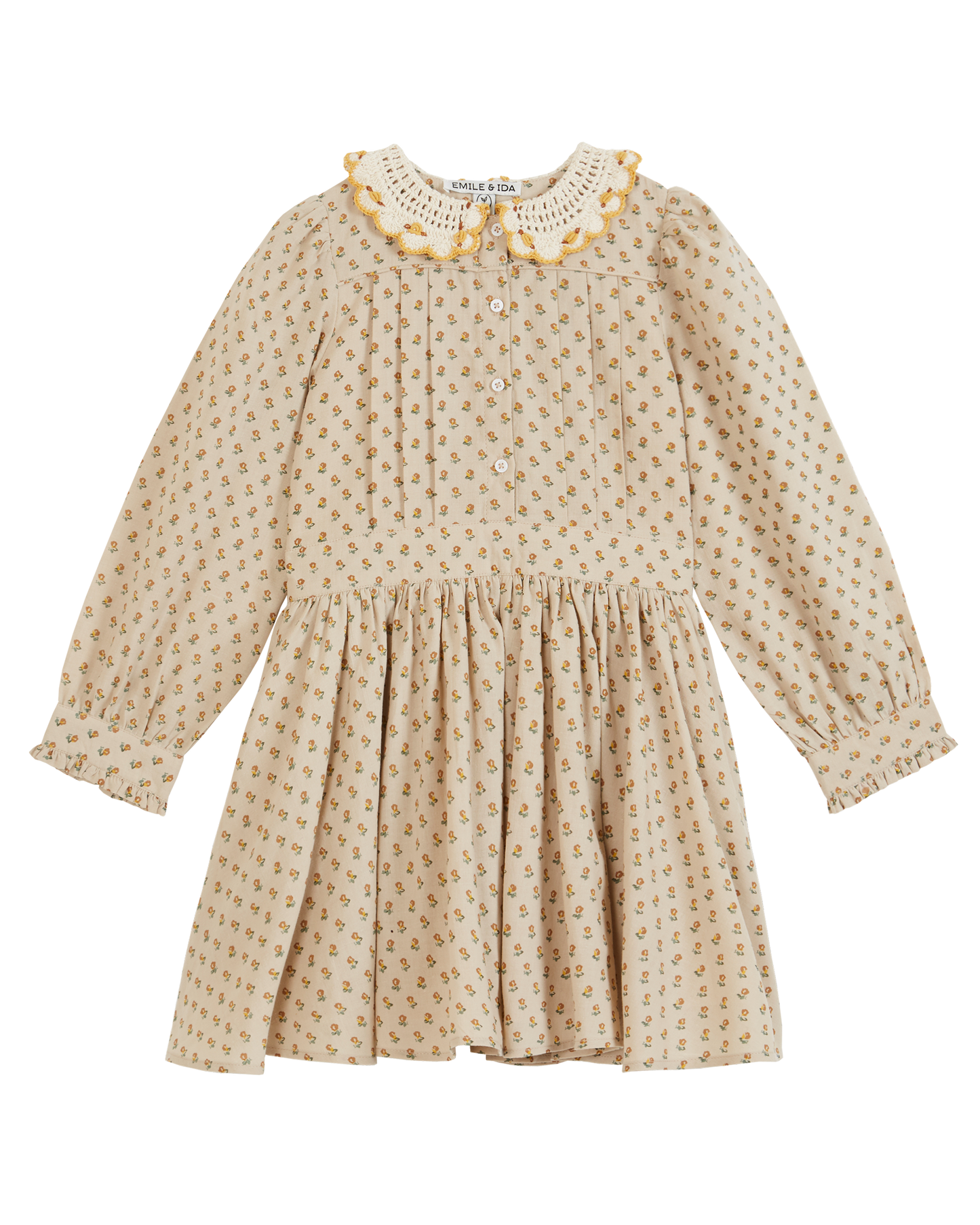 Robe col crochet marceau beige
