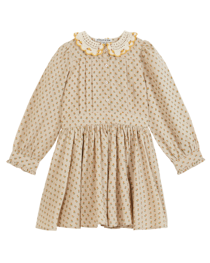 Robe col crochet marceau beige