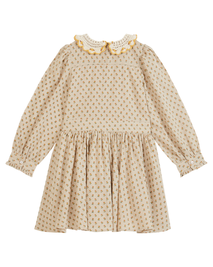 Robe col crochet marceau beige