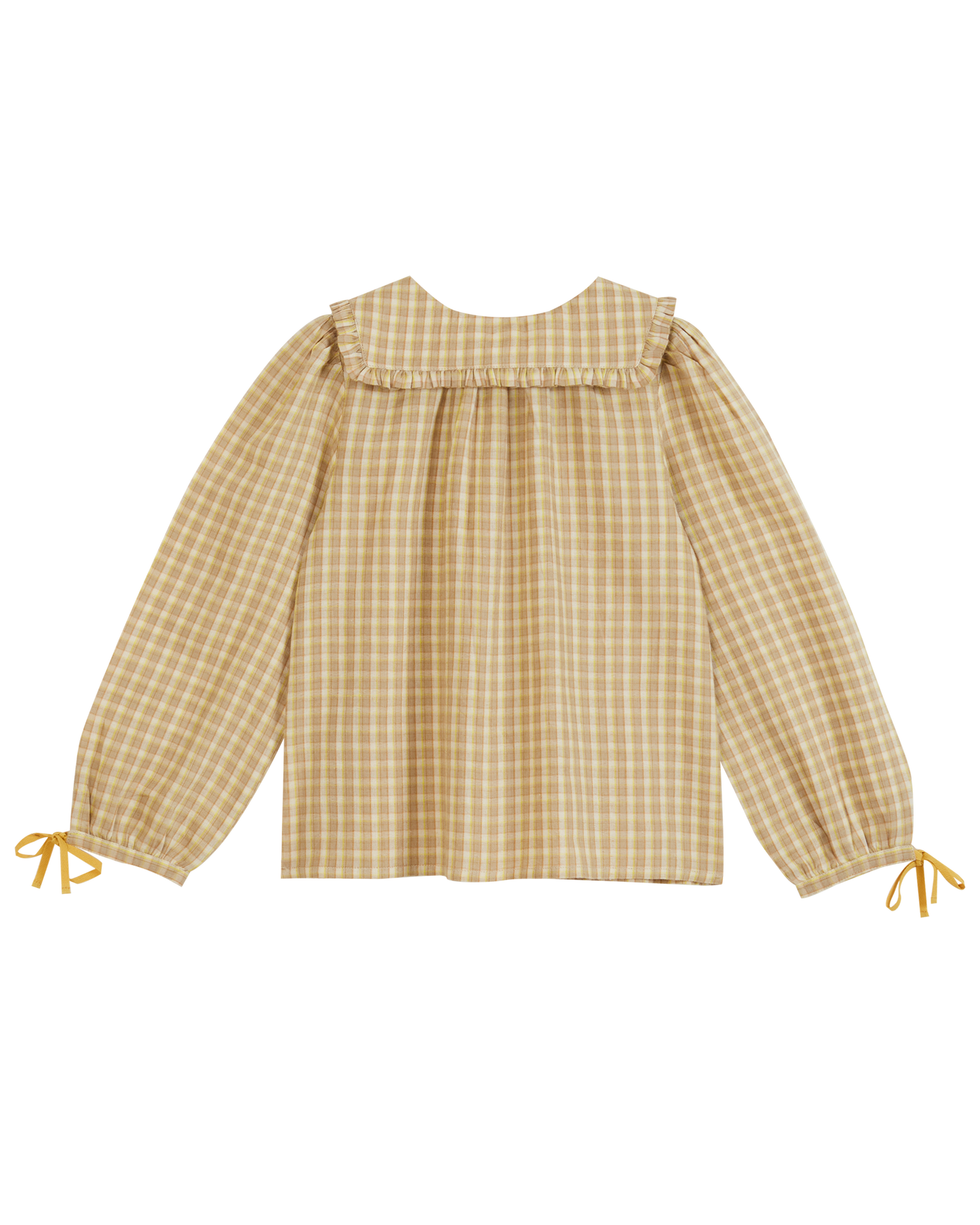Blouse carreaux Brigitte jaune