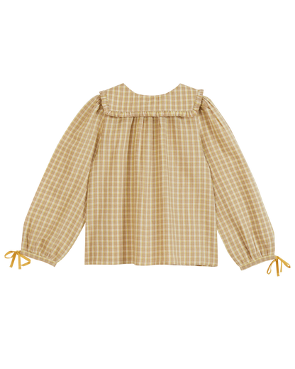 Blouse carreaux Brigitte jaune